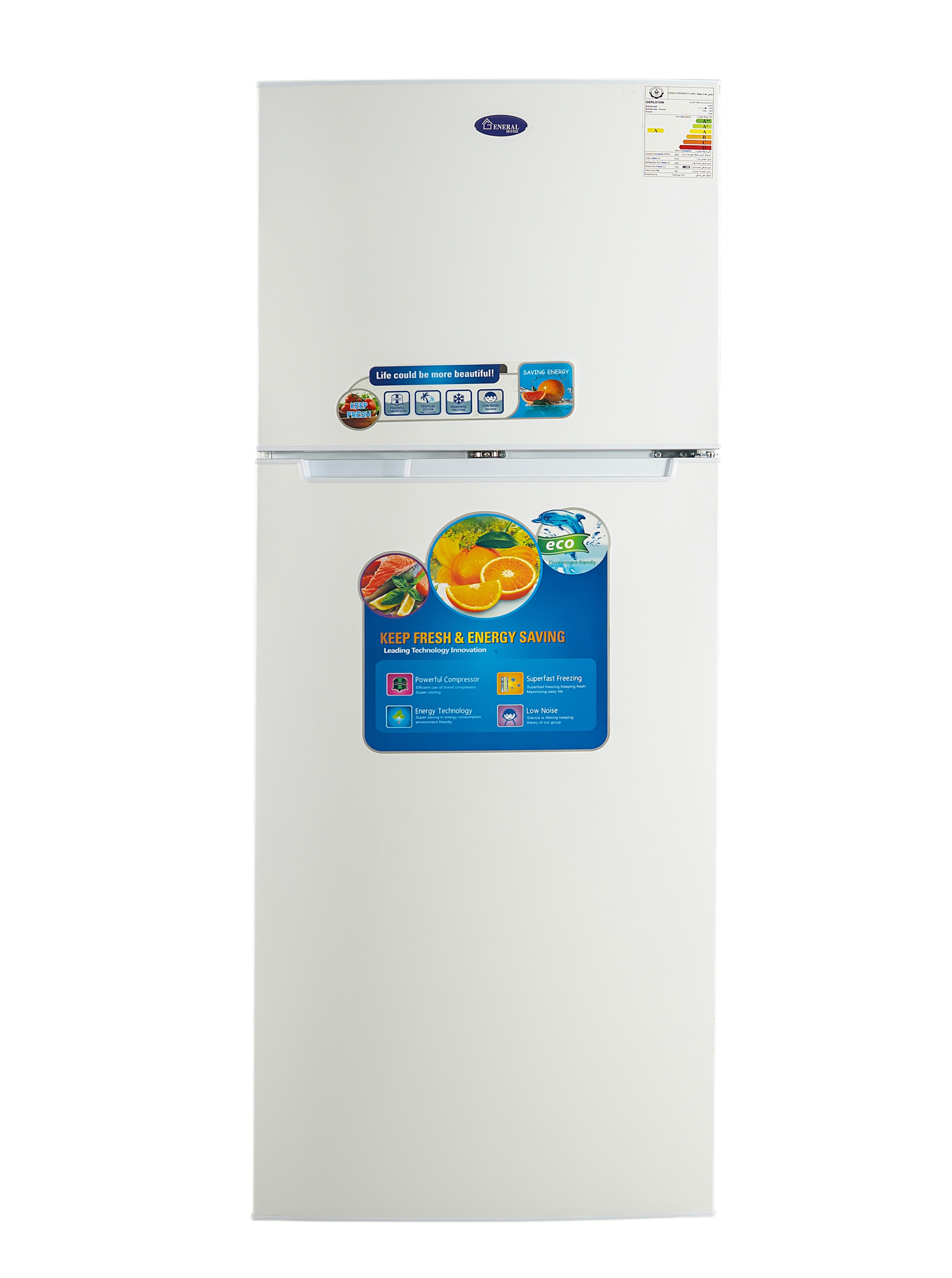 General Home 18 Feet White Refrigerator