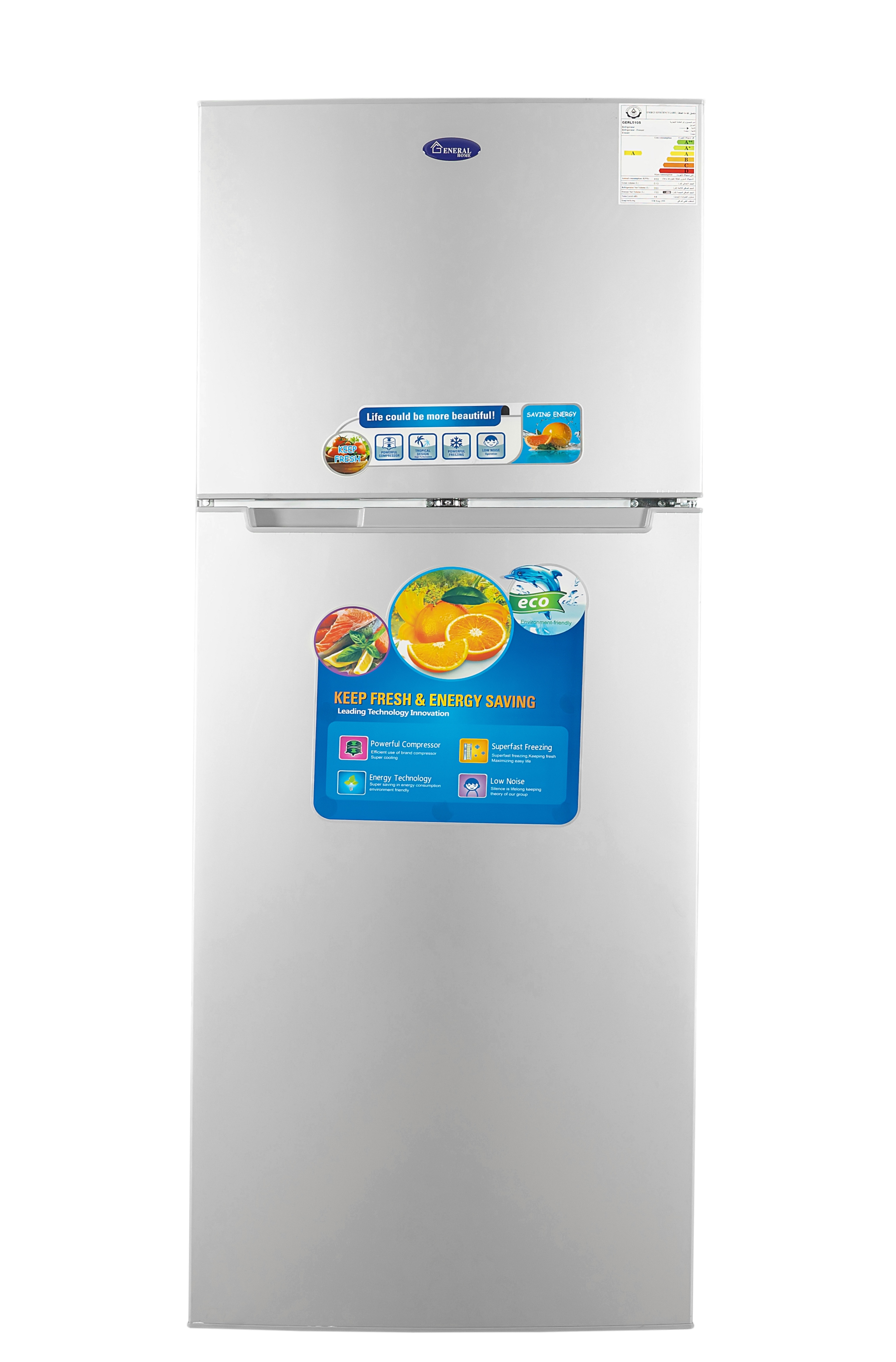 General Home 18 Feet Black Refrigerator